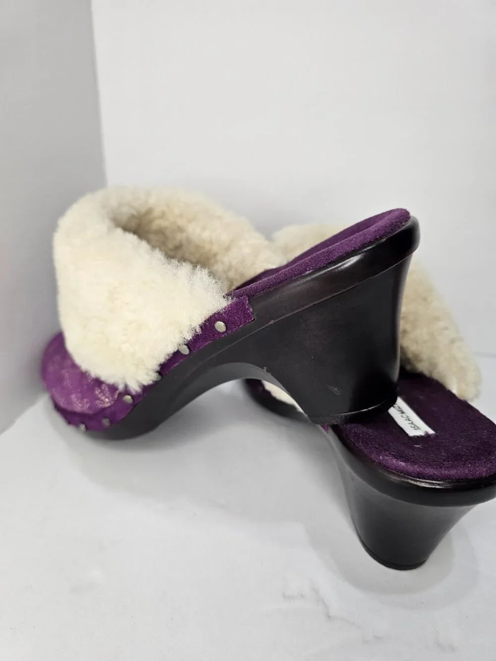 Purple and white Shoes.  Size: 9 w